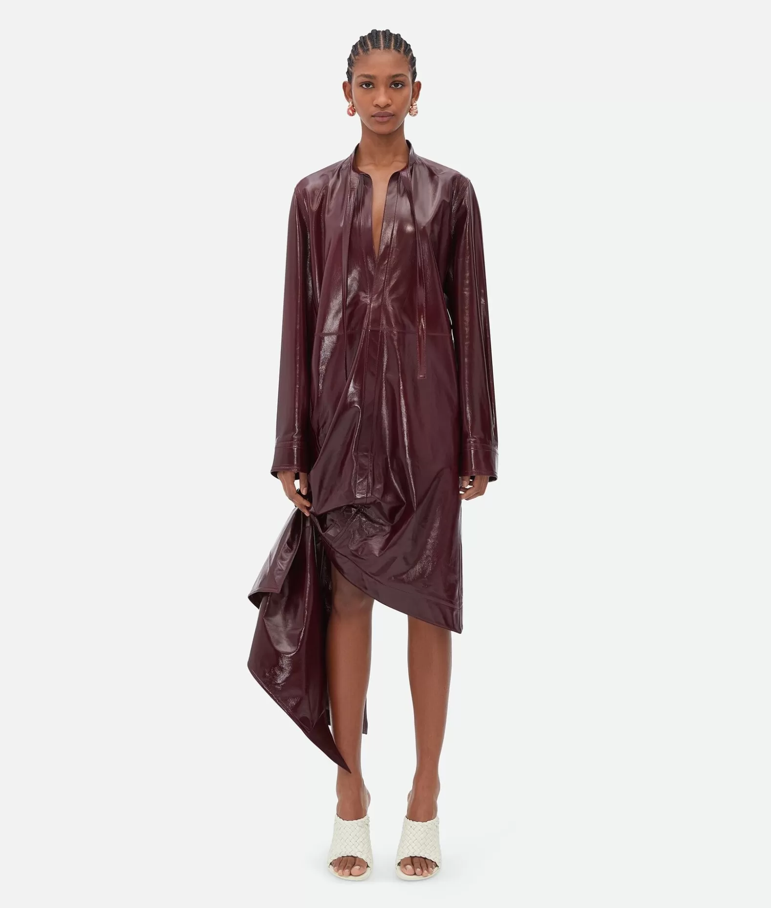 Pelle | Abiti^Bottega Veneta Abito In Pelle Lucida Con Dettaglio Annodato Jam