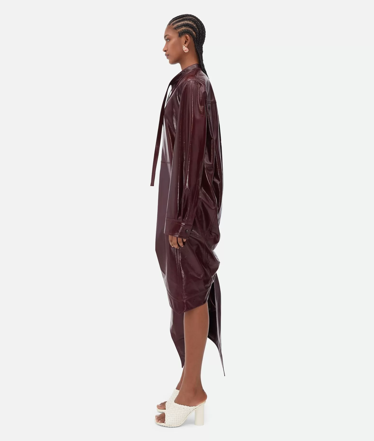 Pelle | Abiti^Bottega Veneta Abito In Pelle Lucida Con Dettaglio Annodato Jam