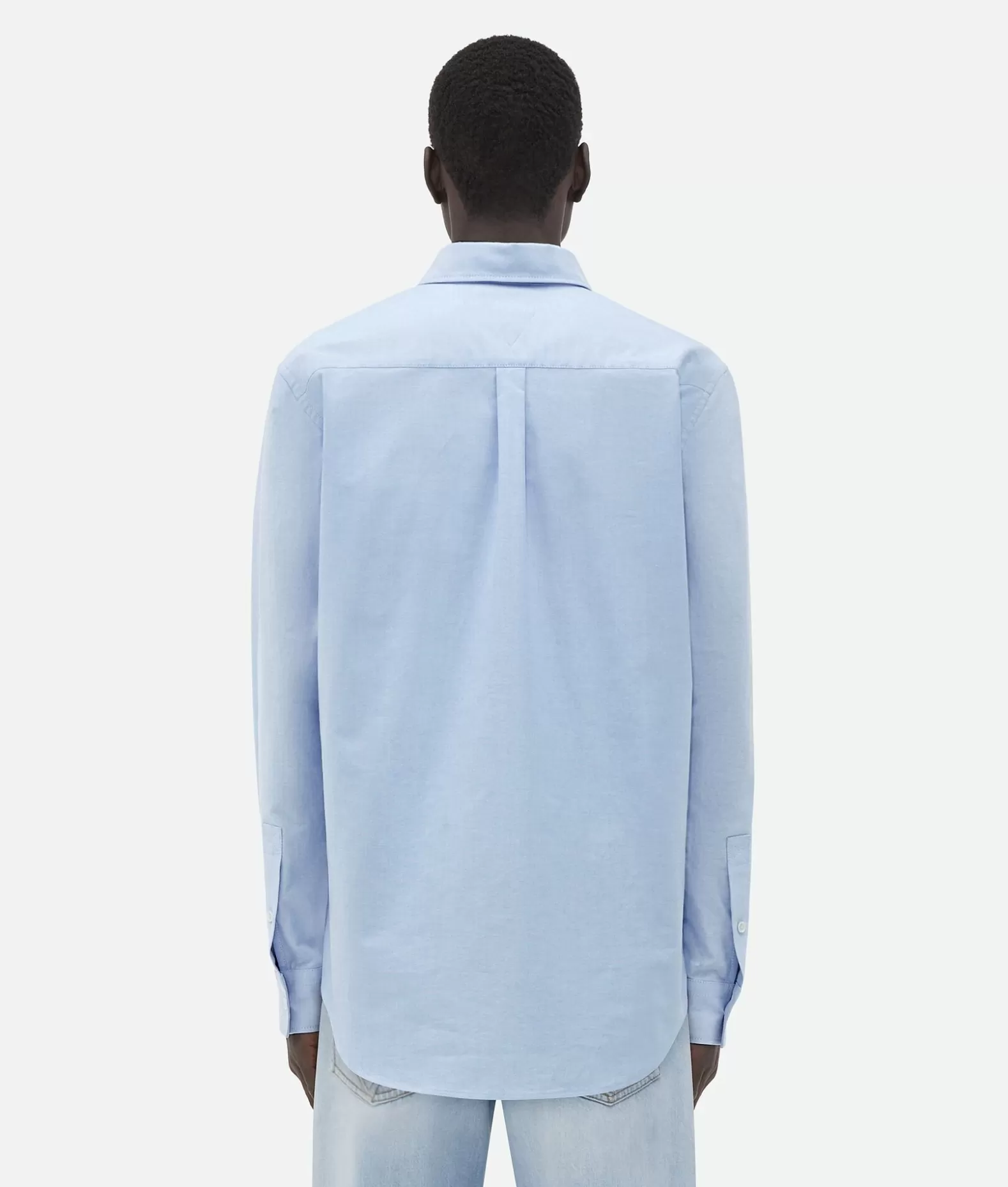 Camicie^Bottega Veneta Camicia In Cotone Oxford Dal Taglio Morbido Light blue / White