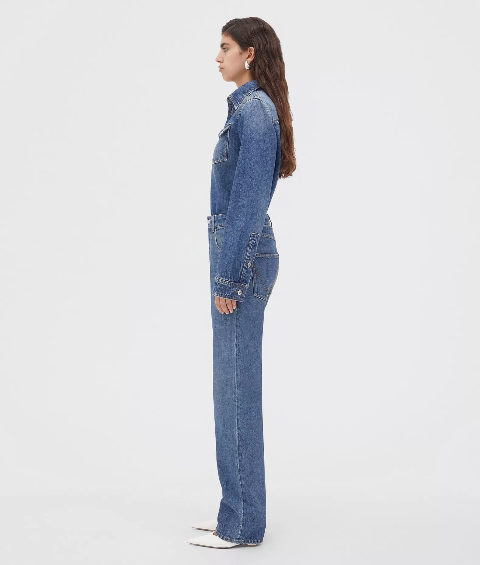 Pantaloni E Shorts | Denim^Bottega Veneta Jeans Con Taglio Dritto In Denim Original Dal Lavaggio Medio Original medium wash indigo