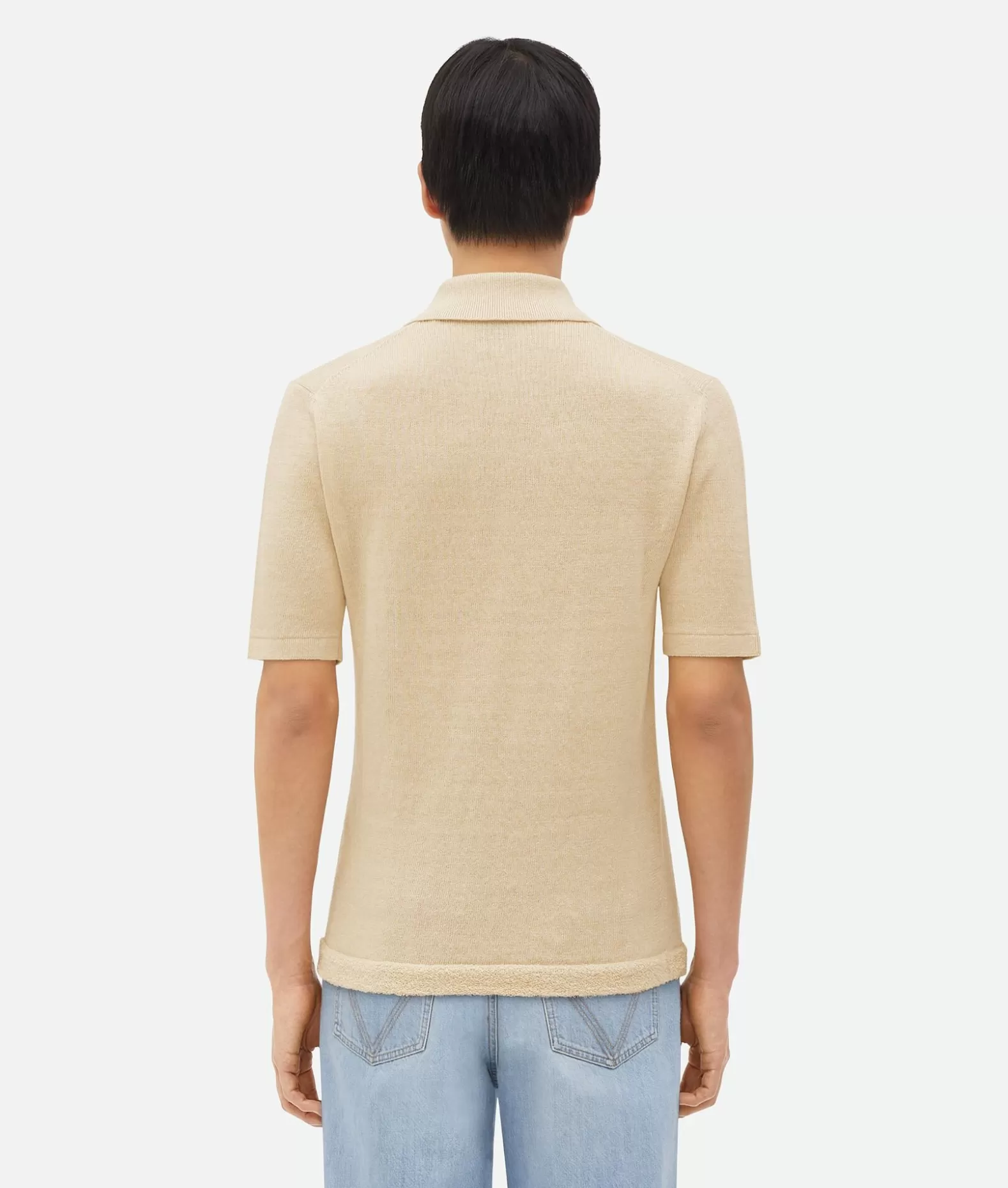 Polos^Bottega Veneta Polo In Lino Leggero Dal Taglio Slim String