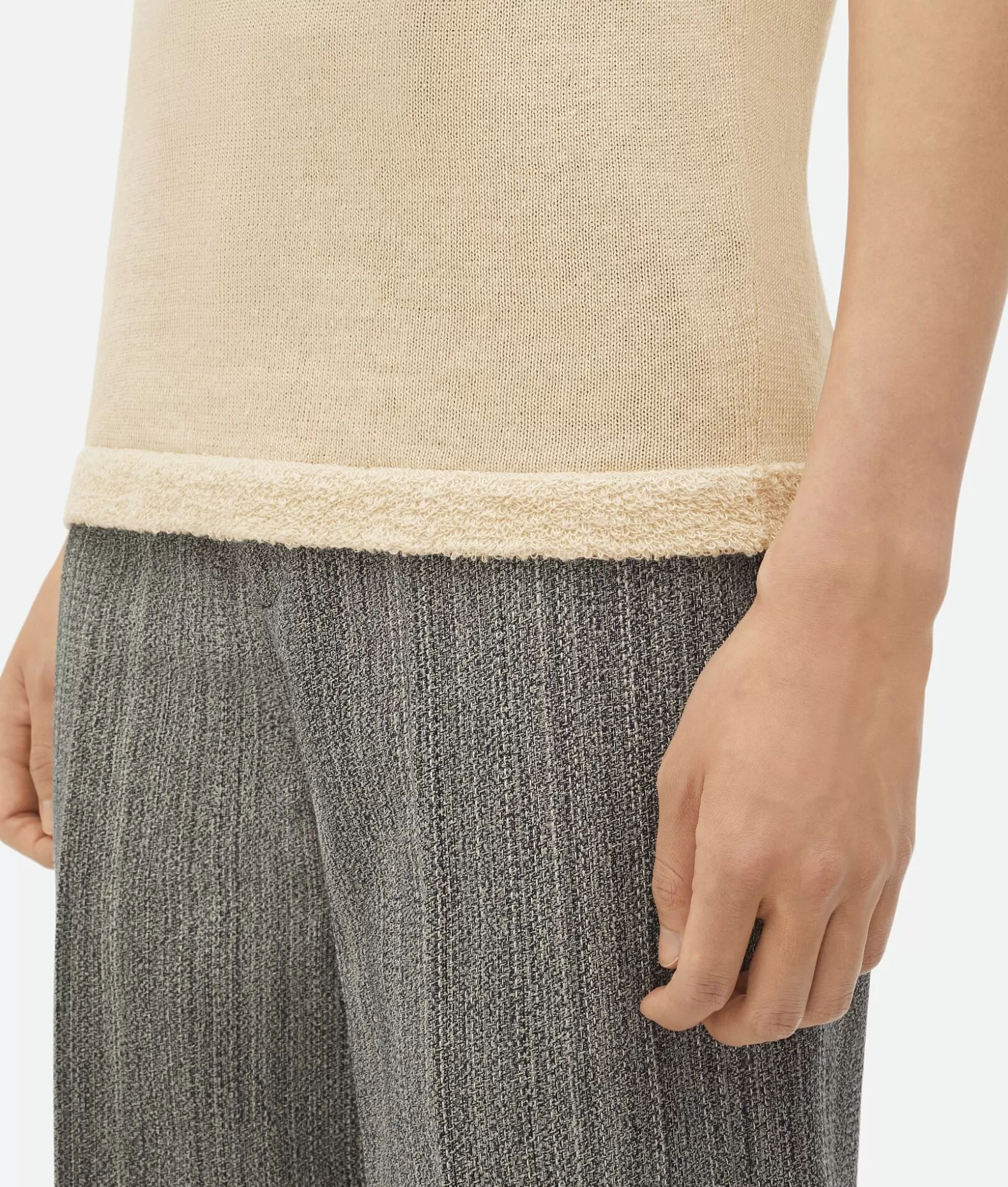 Polos^Bottega Veneta Polo In Lino Leggero Dal Taglio Slim String