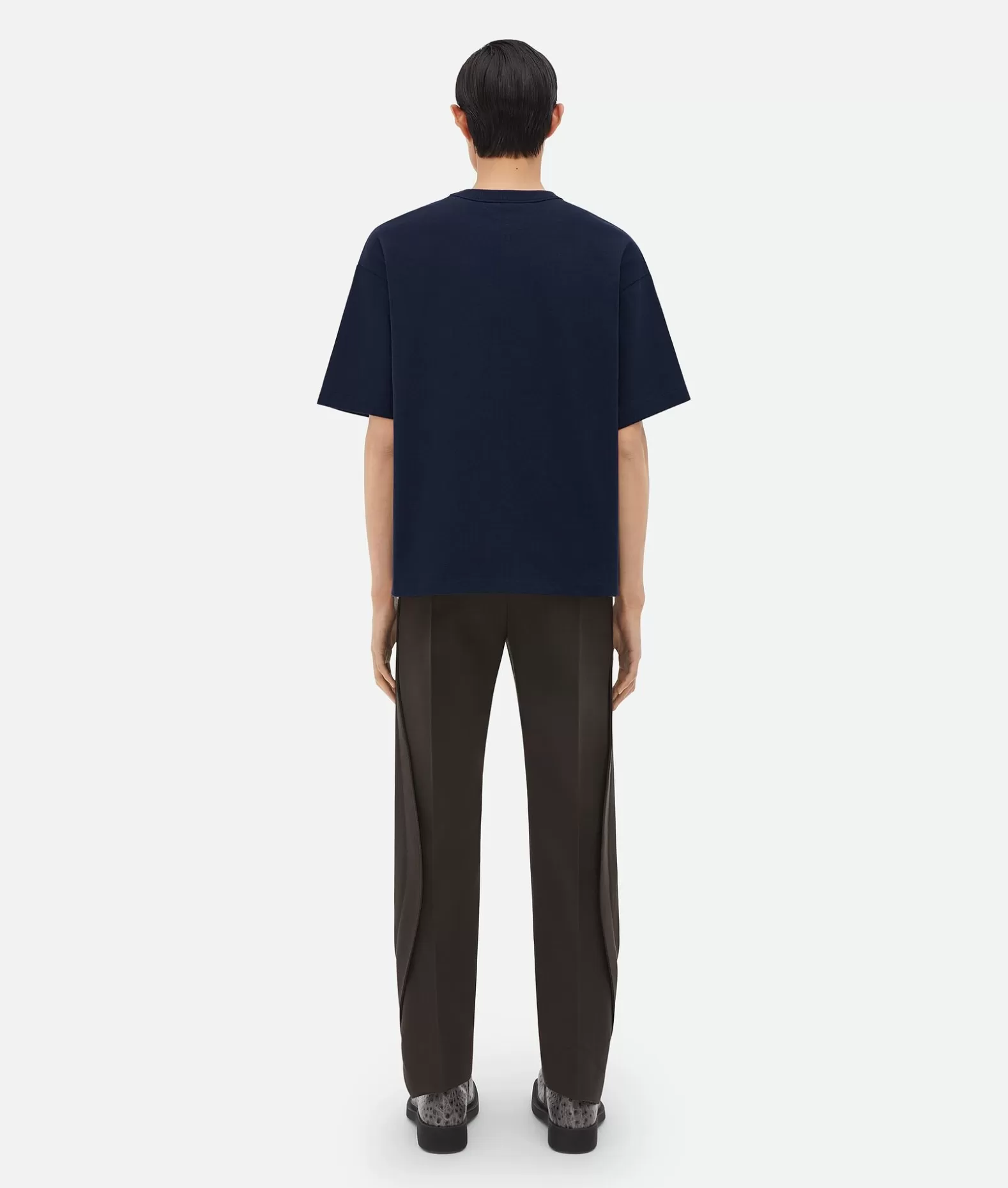 T-Shirt^Bottega Veneta T-Shirt In Jersey Pesante Dal Taglio Morbido Navy