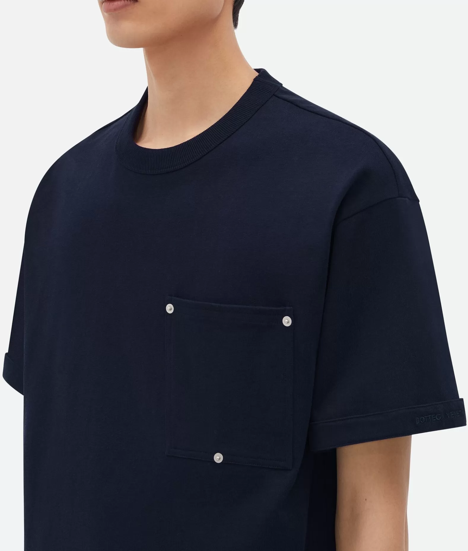 T-Shirt^Bottega Veneta T-Shirt In Jersey Pesante Dal Taglio Morbido Navy